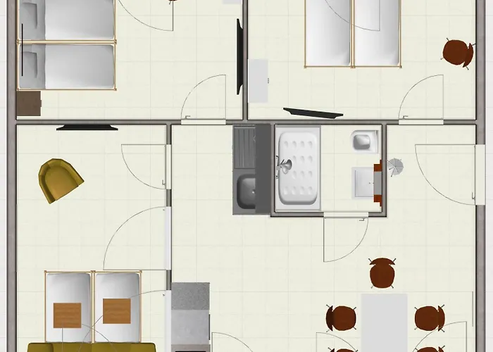 H& Apartments im Herzen der Stadt geräumig ruhig zentral mit Küche und Esstisch